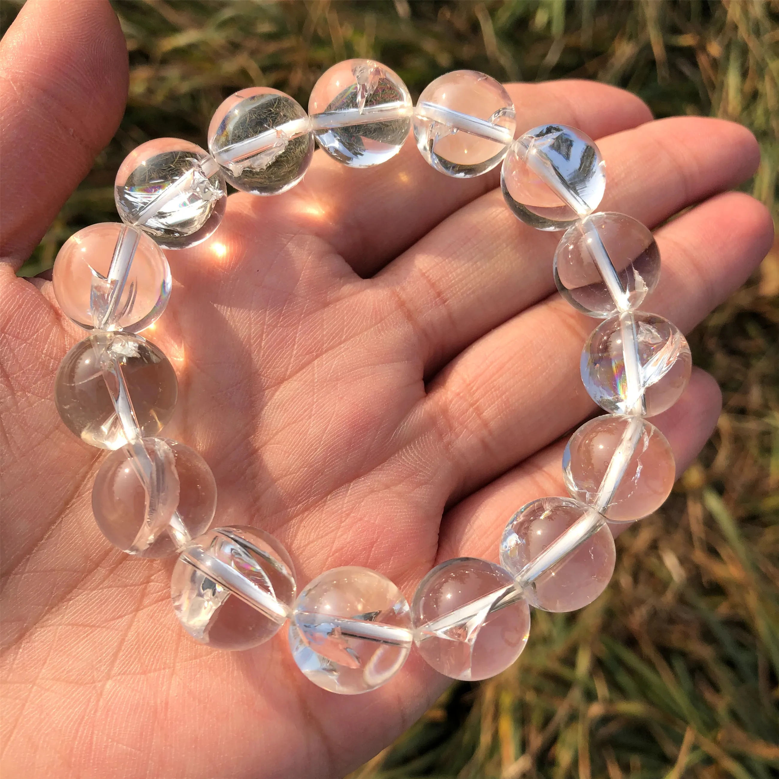 1 Pc Natural Rainbow Rock Quartz Azeztulite Bracelet Round Beads Crystal Reiki Healing Stone Women Men Fashion Jewelry Gift
1 Pc Natural Rainbow Rock Quartz Azeztulite Bracelet Round Beads Crystal Reiki Healing Stone Women Men Fashion Jewelry Gift