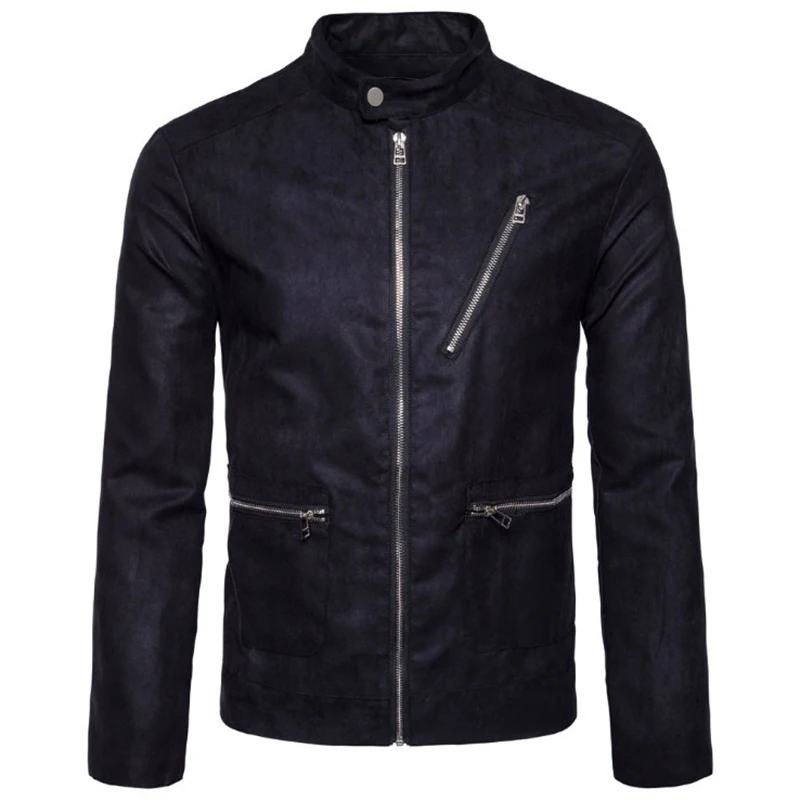 New Spring Autumn Suede Jacket Men Stand Collar Solid Color Jacket Casual Zippers Male Outerwear High quality
New Spring Autumn Suede Jacket Men Stand Collar Solid Color Jacket Casual Zippers Male Outerwear High quality