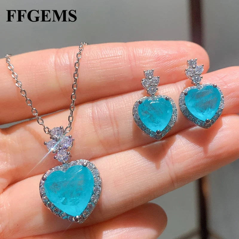 FFGems Lab Paraiba набор серебряные золотые серьги ожерелье диаспора камень сердце изумруд для женщин девушек свадебный подарок оптовая продажа
FFGems Lab Paraiba набор серебряные золотые серьги ожерелье диаспора камень сердце изумруд для женщин девушек свадебный подарок оптовая продажа
