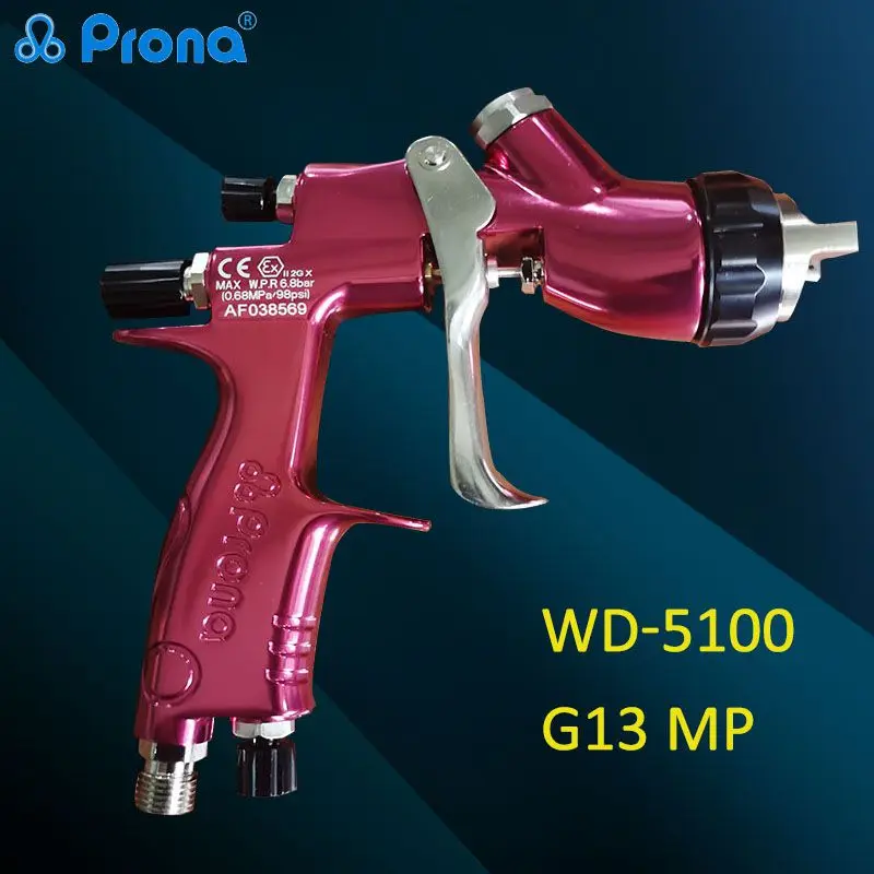 Prona WD-5100 G13 MP Professional Air Spray Gun Paint Pistol Pneumatic Tool Portable Spray Guns Painting Cars Automobile Tools
Prona WD-5100 G13 MP Professional Air Spray Gun Paint Pistol Pneumatic Tool Portable Spray Guns Painting Cars Automobile Tools
