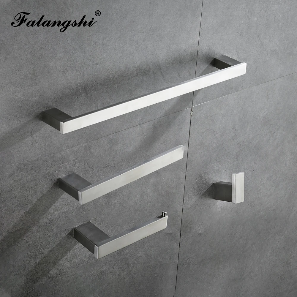 Brushed Bathroom Hardware Set 304 Stainless Steel Robe Hook Paper Holder Towel Bar Wall Mounted Bathroom Accessories WB8852
Brushed Bathroom Hardware Set 304 Stainless Steel Robe Hook Paper Holder Towel Bar Wall Mounted Bathroom Accessories WB8852