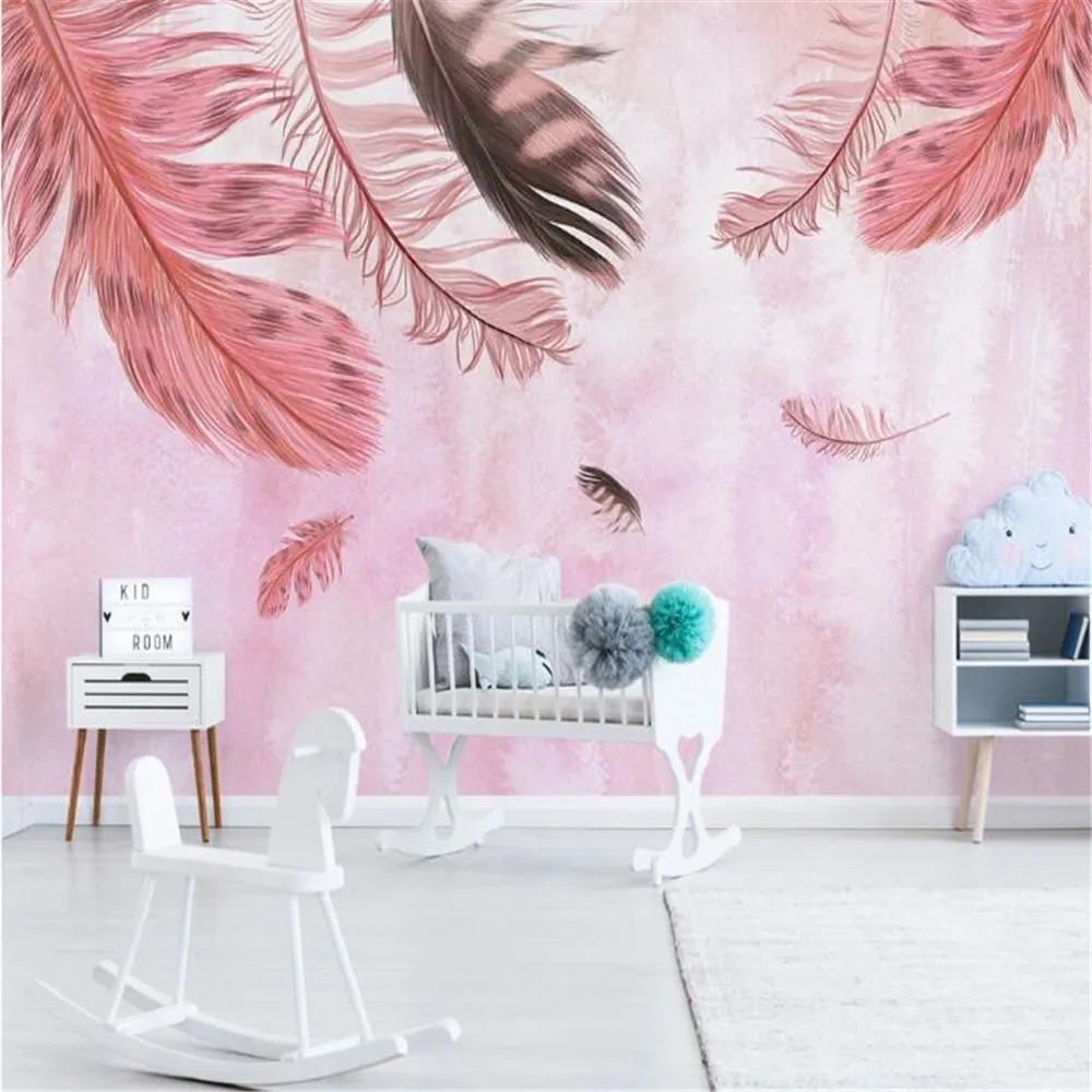 Milofi photo custom 3D wallpaper mural modern minimalist hand-painted pink feather small fresh Nordic background wall
Milofi photo custom 3D wallpaper mural modern minimalist hand-painted pink feather small fresh Nordic background wall
