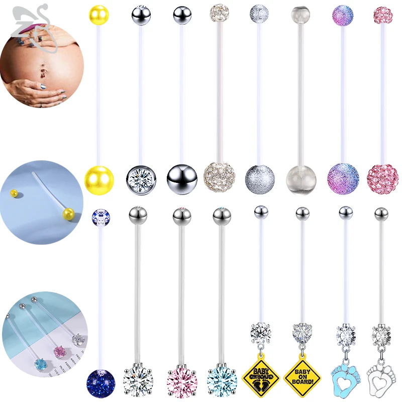 ZS 6-7pcs/Lot Flexible Acrylic Pregnant Belly Button Ring for Women 316L Stainless Steel Navel Rings Shinny CZ Crystal Piercings
ZS 6-7pcs/Lot Flexible Acrylic Pregnant Belly Button Ring for Women 316L Stainless Steel Navel Rings Shinny CZ Crystal Piercings