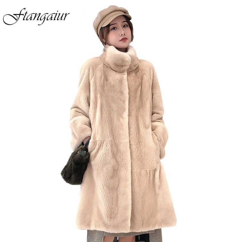 Ftangaiur Winter Import Velvet Mink Fur Coat Mandarin Collar Pure Color Slim Mink Coat Women's Long Real Mink Fur Coats
Ftangaiur Winter Import Velvet Mink Fur Coat Mandarin Collar Pure Color Slim Mink Coat Women's Long Real Mink Fur Coats
