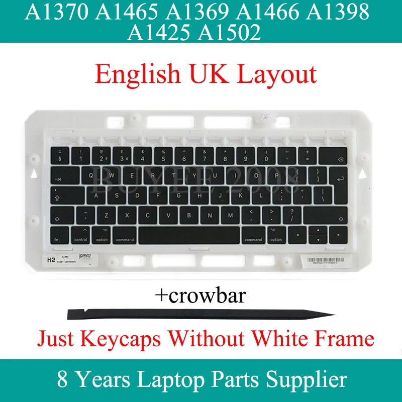 Оригинальный колпачок для клавиш AP08 AP11 UK для Macbook A1370 A1465 A1369 A1466 A1398 A1425 A1502, колпачки для клавиш UK с ломом
Оригинальный колпачок для клавиш AP08 AP11 UK для Macbook A1370 A1465 A1369 A1466 A1398 A1425 A1502, колпачки для клавиш UK с ломом