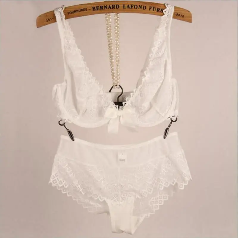 Summer Lace Bra set Big Bow Transparent Ultra-thin Bra and Panties Lingerie Set Sexy Women's Underwear panties
Summer Lace Bra set Big Bow Transparent Ultra-thin Bra and Panties Lingerie Set Sexy Women's Underwear panties