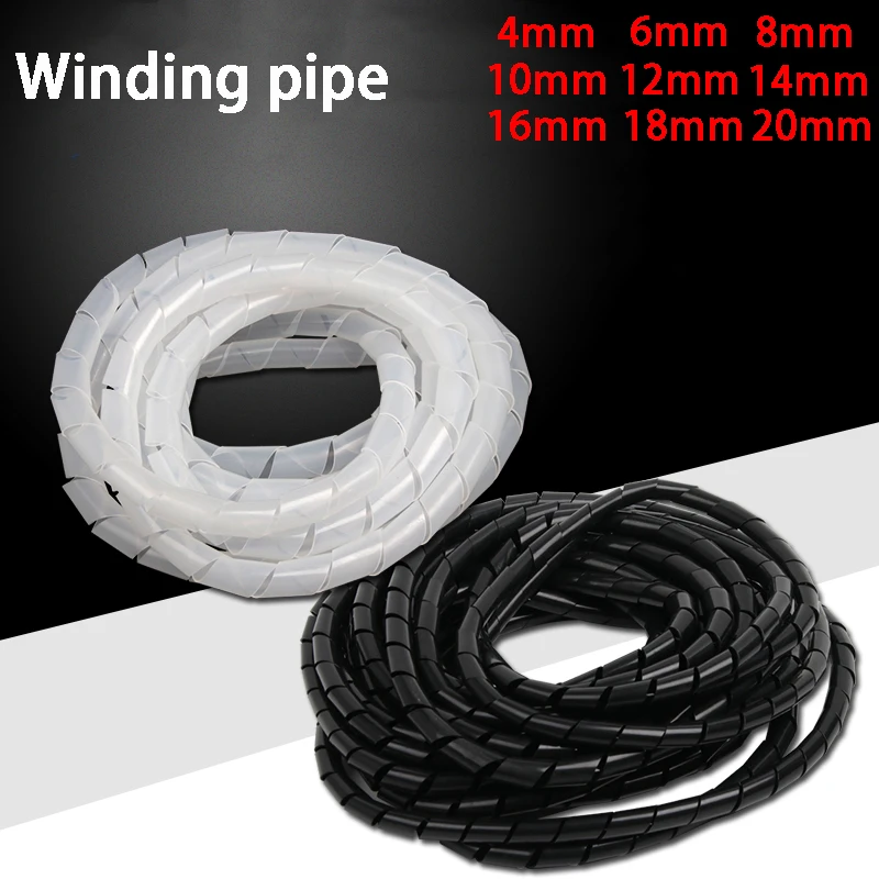 white/Black cable wire winding pipe spiral wrapping wire organizer Sheath Tube PE 4mm-20mm Cable sleeve harness hose wound tube
white/Black cable wire winding pipe spiral wrapping wire organizer Sheath Tube PE 4mm-20mm Cable sleeve harness hose wound tube