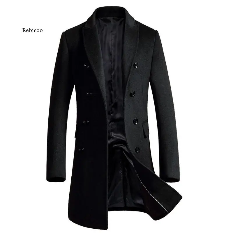 Men's Clothing Slim Long Wool Coat Autumn and Winter Double-Breasted Business Casual Coat Black Gray Red
Men's Clothing Slim Long Wool Coat Autumn and Winter Double-Breasted Business Casual Coat Black Gray Red