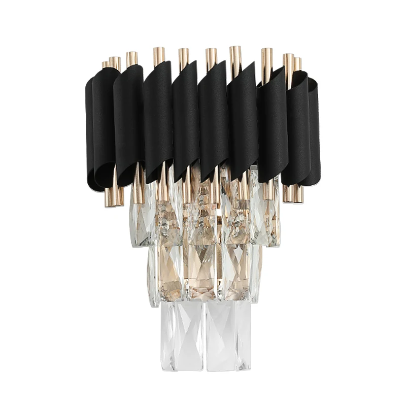 Black Led Crystal Wall Lamp Bedroom Aisle Lights Hotel Decoration Lighting Fixture Led Bedside Lamp E14 Wall Sconce
Black Led Crystal Wall Lamp Bedroom Aisle Lights Hotel Decoration Lighting Fixture Led Bedside Lamp E14 Wall Sconce