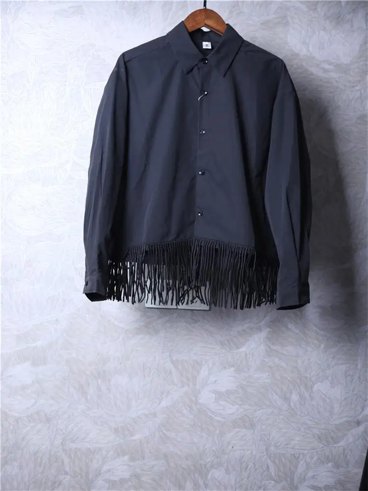 Men's Long Sleeve Shirt Spring And Autumn New Dark Lapel Personality Tassel Tailoring Design Loose Thin Fashion Shirt
Men's Long Sleeve Shirt Spring And Autumn New Dark Lapel Personality Tassel Tailoring Design Loose Thin Fashion Shirt
