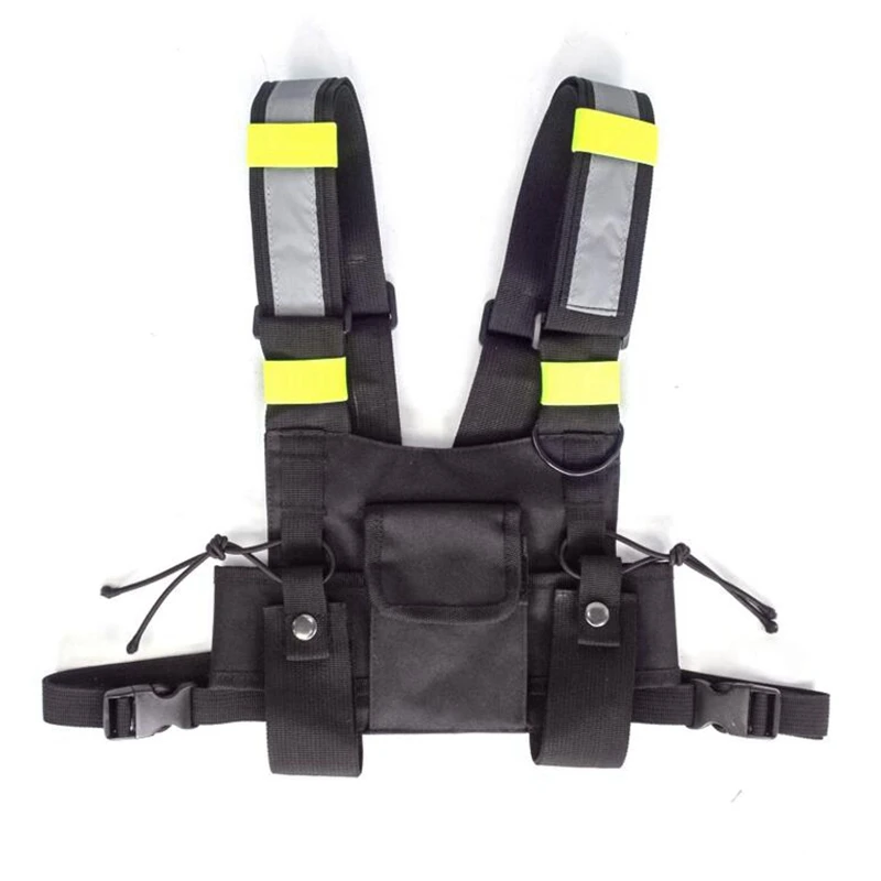 Tactical Function Chest Bags Vest Reflective Double Shoulder Chest Rig Bag Holster Vest Adjustable Portable Pouch Vest
Tactical Function Chest Bags Vest Reflective Double Shoulder Chest Rig Bag Holster Vest Adjustable Portable Pouch Vest