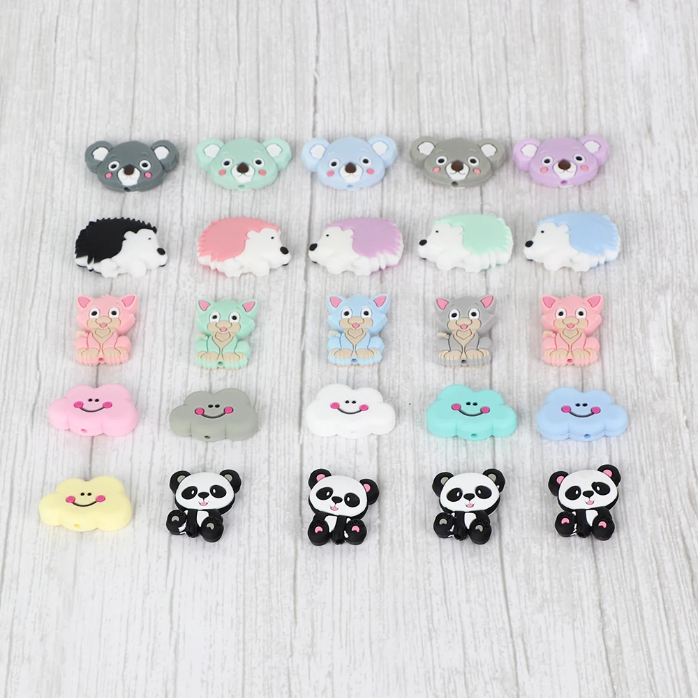 TYRY.HU Cartoon Silicone Beads Set Food Grade SIlicone Baby Teething Accessories Mini Teether Beads BPA Free
TYRY.HU Cartoon Silicone Beads Set Food Grade SIlicone Baby Teething Accessories Mini Teether Beads BPA Free