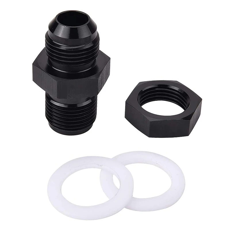 Black Aluminum 6 AN AN6 Flare Fuel Cell Bulkhead Adapter Fitting With Washer And Nut
Black Aluminum 6 AN AN6 Flare Fuel Cell Bulkhead Adapter Fitting With Washer And Nut