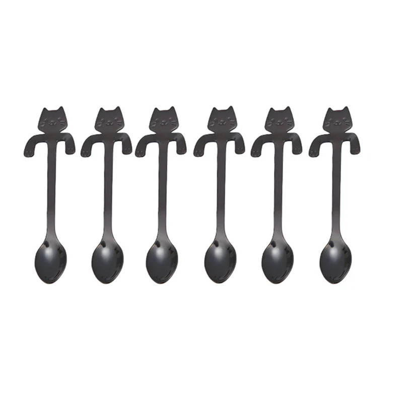 6 pcs Mini Cute Coffee Spoon 12cm 17 cm 304 Stainless Steel Cartoon Cat Spoon Teaspoon Dessert Snack Scoop Milk Spoons Tableware
6 pcs Mini Cute Coffee Spoon 12cm 17 cm 304 Stainless Steel Cartoon Cat Spoon Teaspoon Dessert Snack Scoop Milk Spoons Tableware