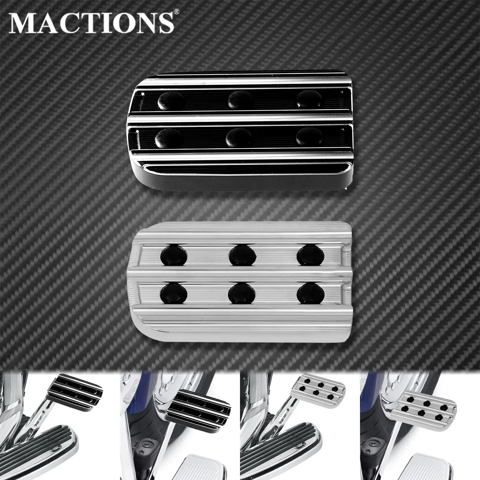Motorcycle Brake Pedal Pad Cover Black/Chrome For Harley Softail Fat Boy 1986-Up Touring Road Electra Glide 80-Up Dyna FLD 12-16
Motorcycle Brake Pedal Pad Cover Black/Chrome For Harley Softail Fat Boy 1986-Up Touring Road Electra Glide 80-Up Dyna FLD 12-16