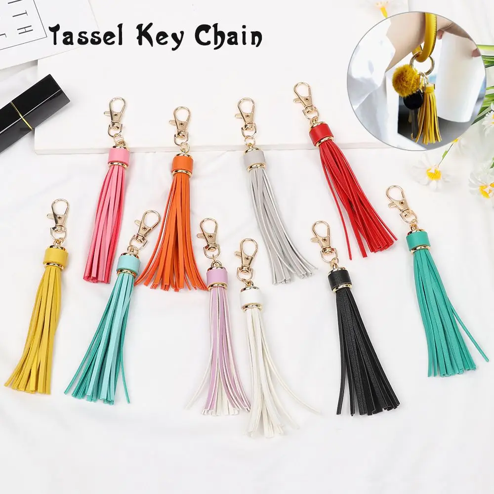 New Fringe Jewelry Women Cute Tassel Key Chain KeyRing PU Leather Tassels KeyChain Strap
New Fringe Jewelry Women Cute Tassel Key Chain KeyRing PU Leather Tassels KeyChain Strap