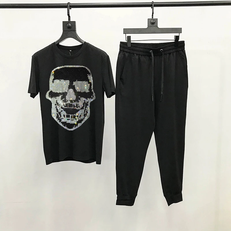 Summer Cotton Skull t-Shirt New Men's Suit Casual Tracksuit Couple Sportswear Sweatshirt + Pants
Summer Cotton Skull t-Shirt New Men's Suit Casual Tracksuit Couple Sportswear Sweatshirt + Pants