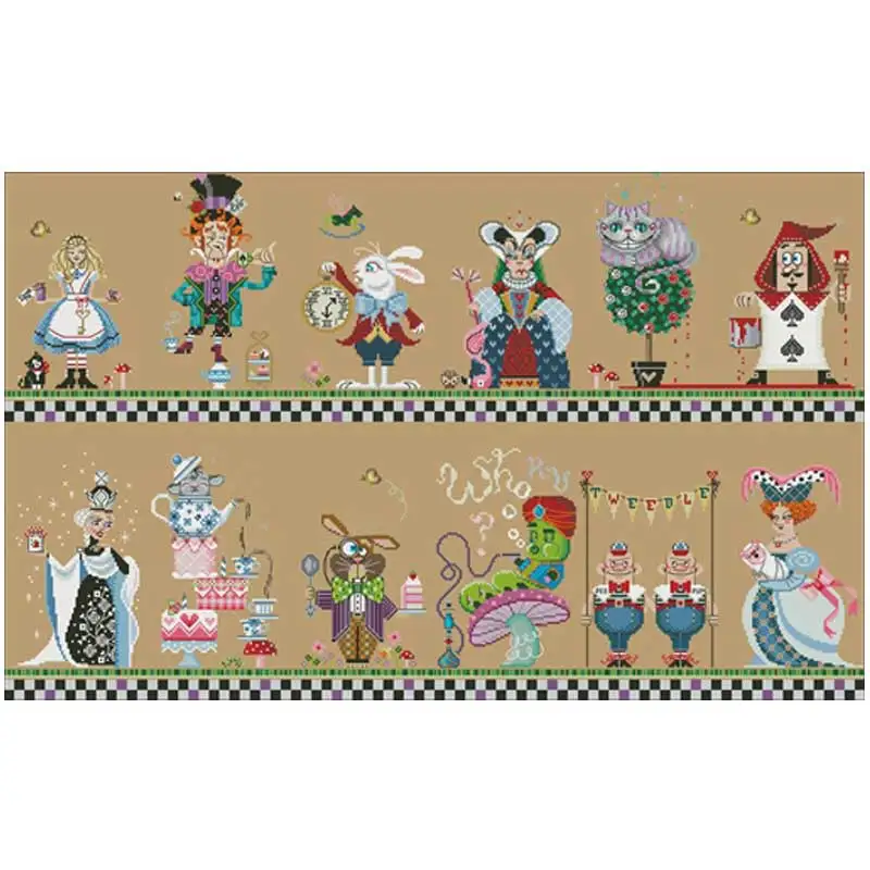 Alice in Wonderland cartoon patterns Counted Cross Stitch 11CT 14CT DIY Chinese Cross Stitch Kits Embroidery Needlework Sets
Alice in Wonderland cartoon patterns Counted Cross Stitch 11CT 14CT DIY Chinese Cross Stitch Kits Embroidery Needlework Sets