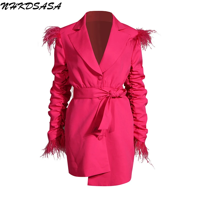 2022 New Casual Ruched Blazer Dress For Women Notched Long Sleeve High Waist Lace Up Bowknot Patchwork Tassel Dresses Female
2022 New Casual Ruched Blazer Dress For Women Notched Long Sleeve High Waist Lace Up Bowknot Patchwork Tassel Dresses Female