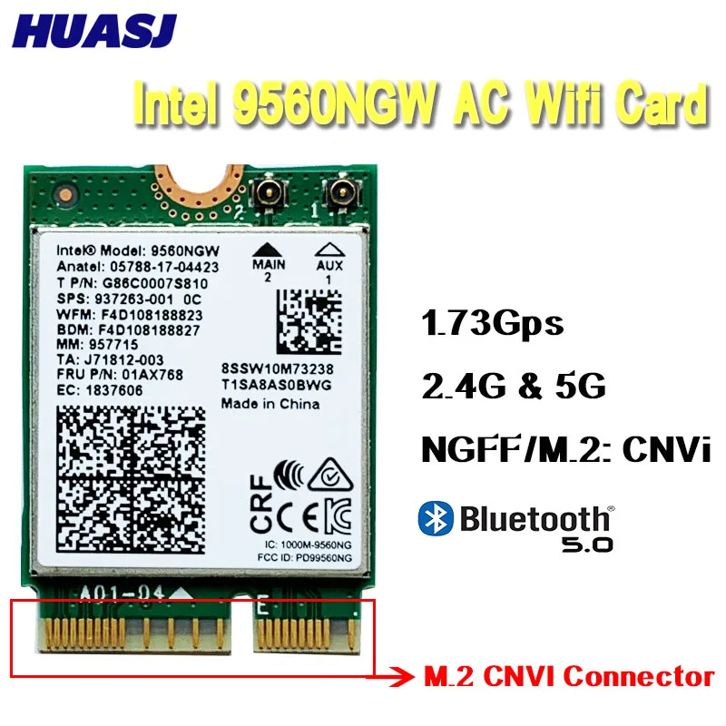 Huasj двухдиапазонный беспроводной AC 9560 9560NGW 802.11ac NGFF Key E 2,4G/5G 2x2 карта WiFi BT 5,0
Huasj двухдиапазонный беспроводной AC 9560 9560NGW 802.11ac NGFF Key E 2,4G/5G 2x2 карта WiFi BT 5,0