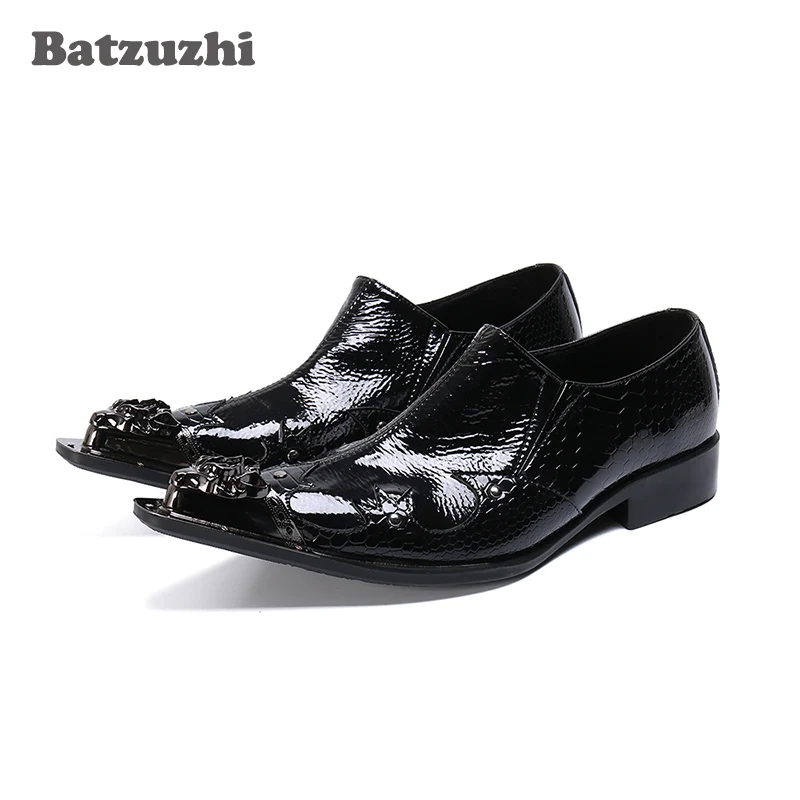 Batzuzhi Fashion Shoes Men Pointed Metal Tip zapatos de hombre Genuine Leather Dress Shoes Business Formal, Big Sizes US6-12
Batzuzhi Fashion Shoes Men Pointed Metal Tip zapatos de hombre Genuine Leather Dress Shoes Business Formal, Big Sizes US6-12