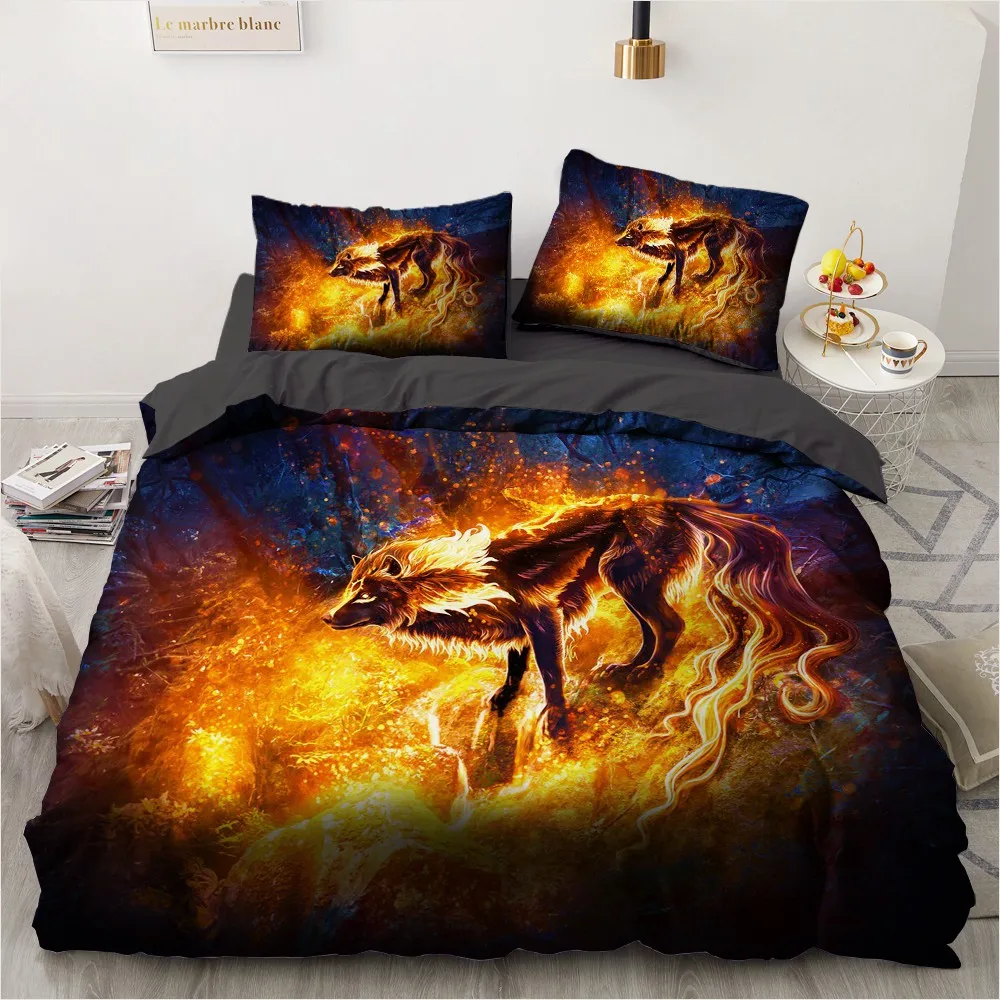 Black Bedding Sets 3D Wolf Duvet Quilt Cover Set Comforter Bed Linens Pillowcase King Queen Full Double Home Texitle
Black Bedding Sets 3D Wolf Duvet Quilt Cover Set Comforter Bed Linens Pillowcase King Queen Full Double Home Texitle