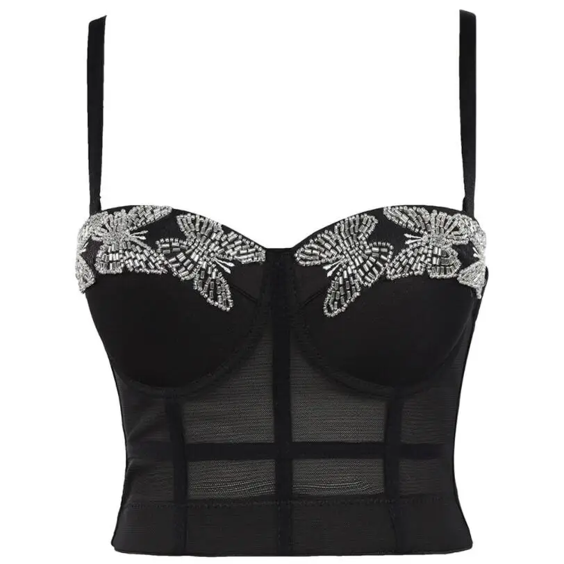 Fashion Beaded Butterfly Push Up Bra Women Corset Bustier Bra Night Club Party Sexy Cropped Top Vest Plus Size Underwear p1107
Fashion Beaded Butterfly Push Up Bra Women Corset Bustier Bra Night Club Party Sexy Cropped Top Vest Plus Size Underwear p1107