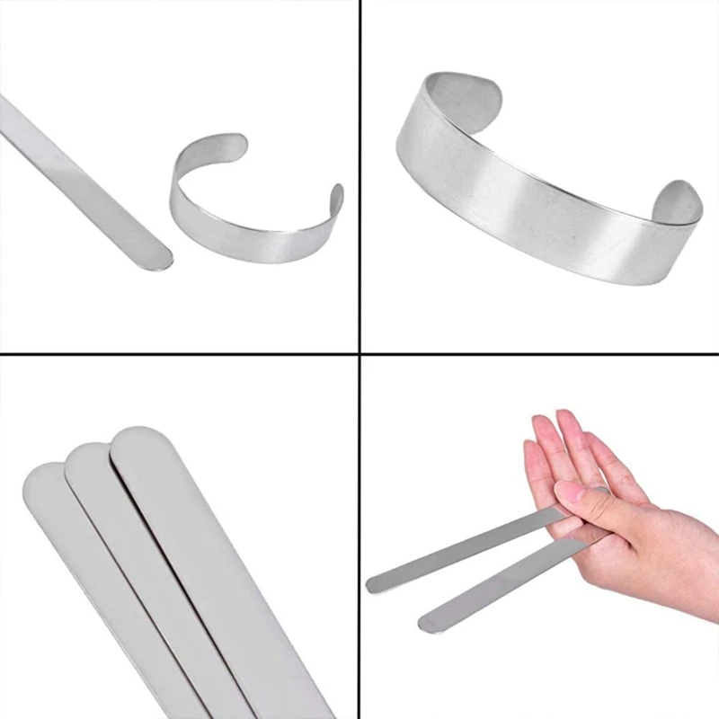 Bracelet Bending Bar Kit, 10 Pcs Stainless Steel Bracelet Blank DIY Bangle Blank Cuff, Metal Engraving Bracelet Blanks
Bracelet Bending Bar Kit, 10 Pcs Stainless Steel Bracelet Blank DIY Bangle Blank Cuff, Metal Engraving Bracelet Blanks