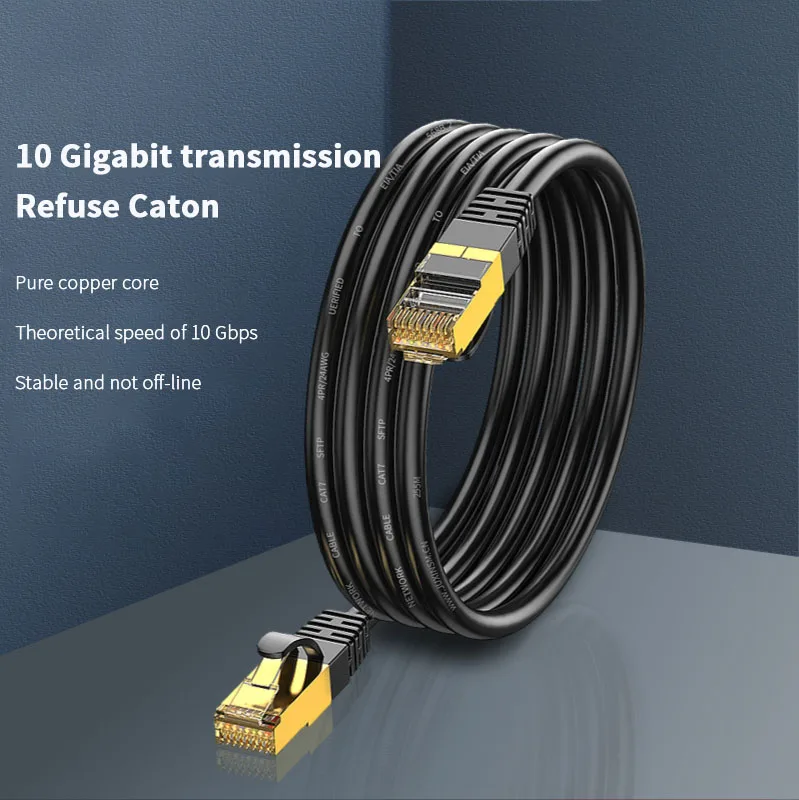Cat7 Flat Cable, 70000 MB Round Cable, High Speed Wire, Pure Copper, Gigabit Shielded Broadband Home Cable, Computer Peripherals
Cat7 Flat Cable, 70000 MB Round Cable, High Speed Wire, Pure Copper, Gigabit Shielded Broadband Home Cable, Computer Peripherals