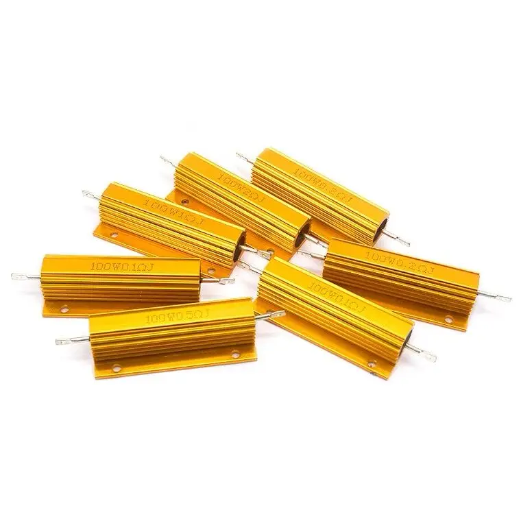 1PCS Gold aluminum shell power resistor RX24 1 2, 3, 5 10 20 to 50-100 w, 100 R the 10 k 1 k
1PCS Gold aluminum shell power resistor RX24 1 2, 3, 5 10 20 to 50-100 w, 100 R the 10 k 1 k