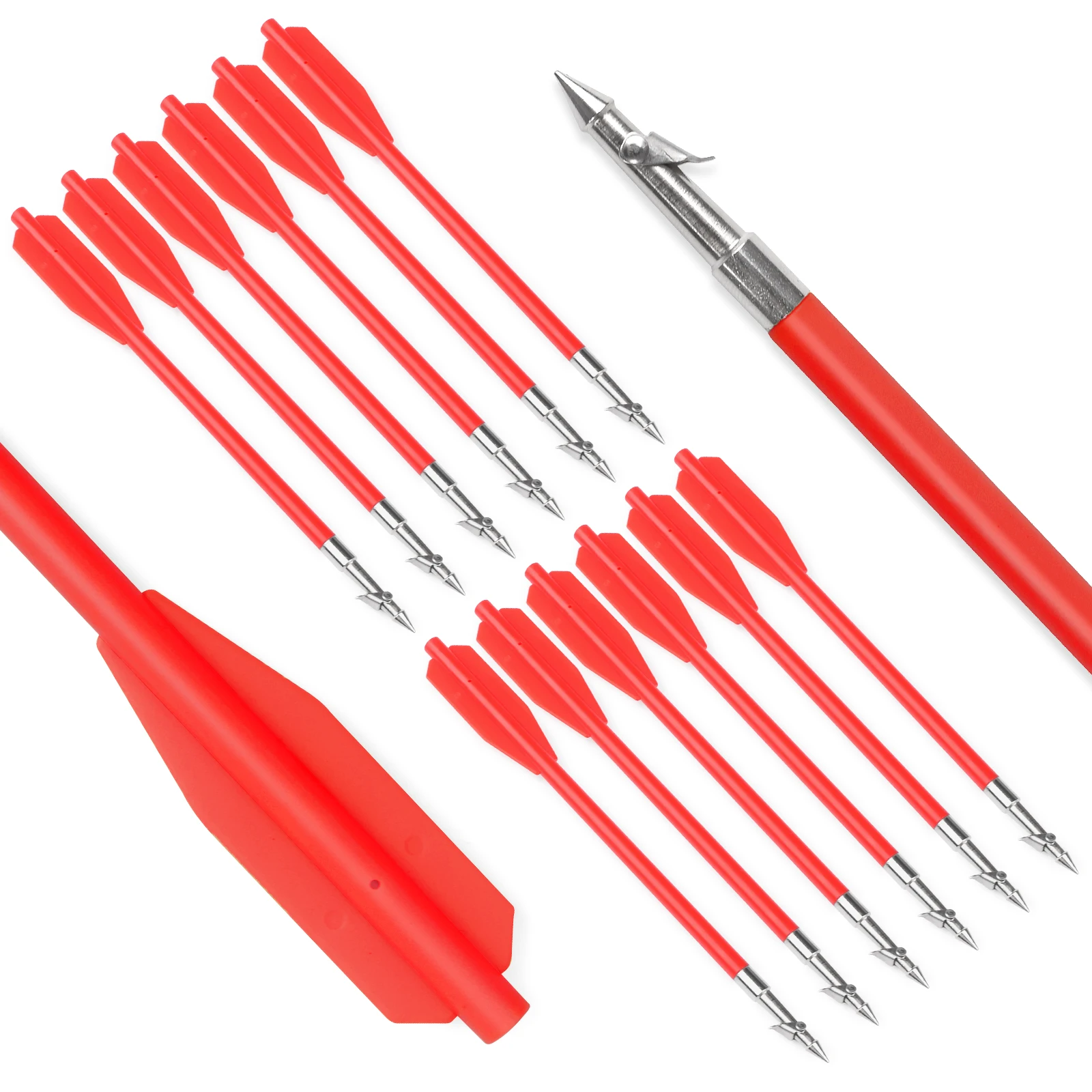6.8'' 12PCS Barbed Fishing Bolts Plastic Shaft Fishing Xbow Bolt for Pistol Crossbow 50 to 130 Pounds Black/Yellow/Red
6.8'' 12PCS Barbed Fishing Bolts Plastic Shaft Fishing Xbow Bolt for Pistol Crossbow 50 to 130 Pounds Black/Yellow/Red