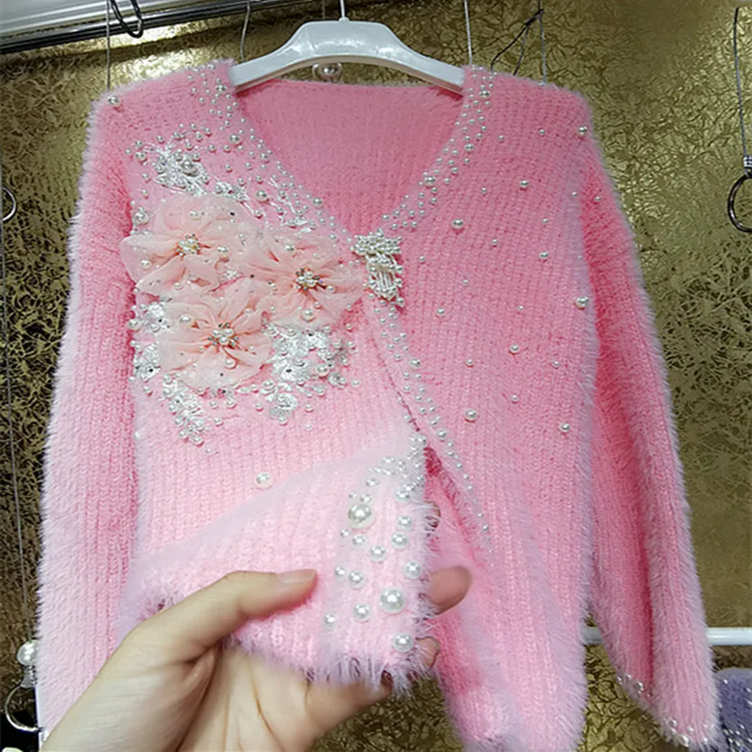 2022 Spring new fashion luxury rhinestone flowers plush velvet orange pink fairy cardigan sweater women
2022 Spring new fashion luxury rhinestone flowers plush velvet orange pink fairy cardigan sweater women