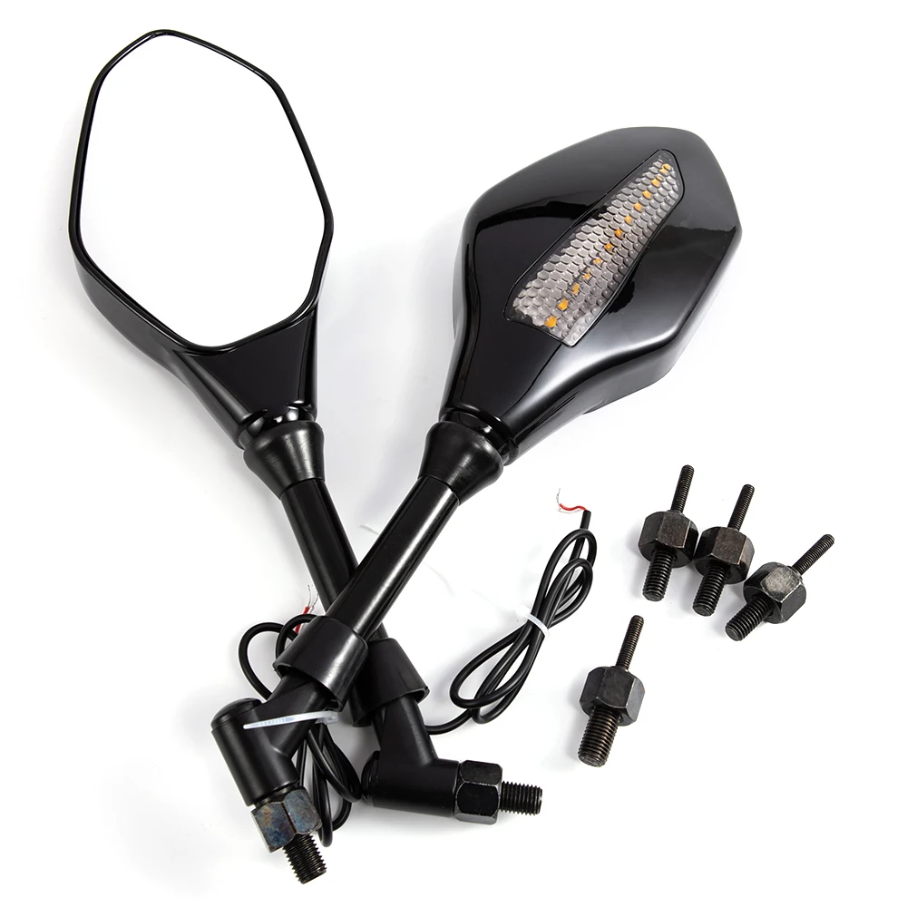 LED Turn Lights Side Mirrors Turn Signal Indicator 8mm 10mm Motorcycle Rearview Mirror For Honda Suzuki Kawasaki Ducati Yamaha
LED Turn Lights Side Mirrors Turn Signal Indicator 8mm 10mm Motorcycle Rearview Mirror For Honda Suzuki Kawasaki Ducati Yamaha