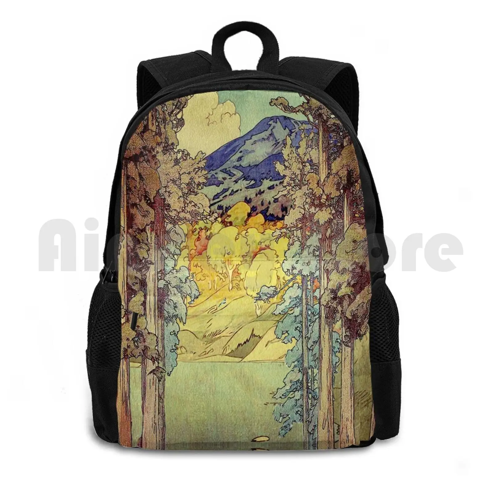 Returning To Hoyi Outdoor Hiking Backpack Riding Climbing Sports Bag Mountain Blue Sunset Clouds Pink River Rushing Stream
Returning To Hoyi Outdoor Hiking Backpack Riding Climbing Sports Bag Mountain Blue Sunset Clouds Pink River Rushing Stream