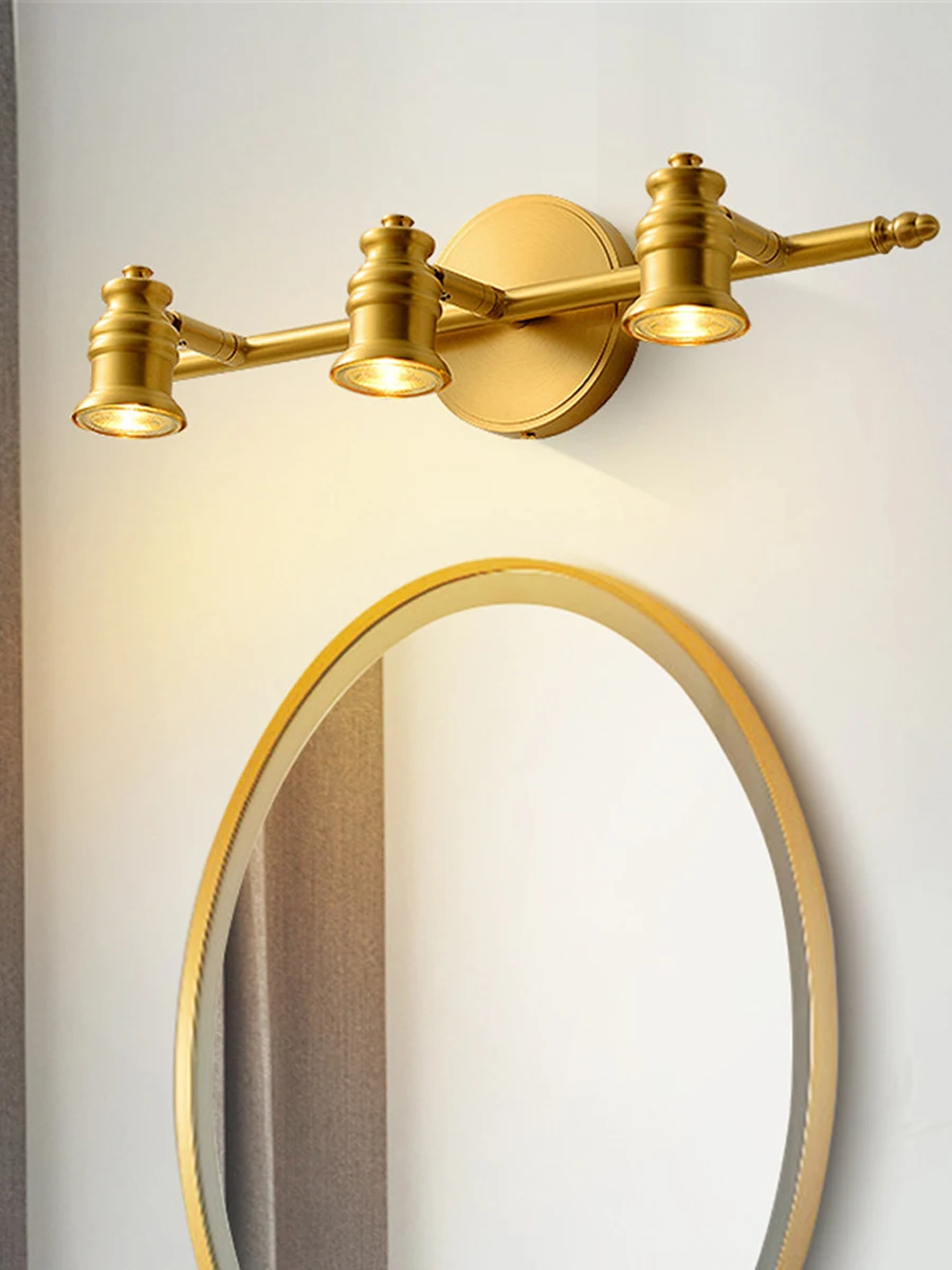 Modern Copper Mirror Wall Lights Bathroom Bedroom Make-up Mirror lampsCabinet Wall Lamps with MR16 Bulbs for Home Lighting
Modern Copper Mirror Wall Lights Bathroom Bedroom Make-up Mirror lampsCabinet Wall Lamps with MR16 Bulbs for Home Lighting