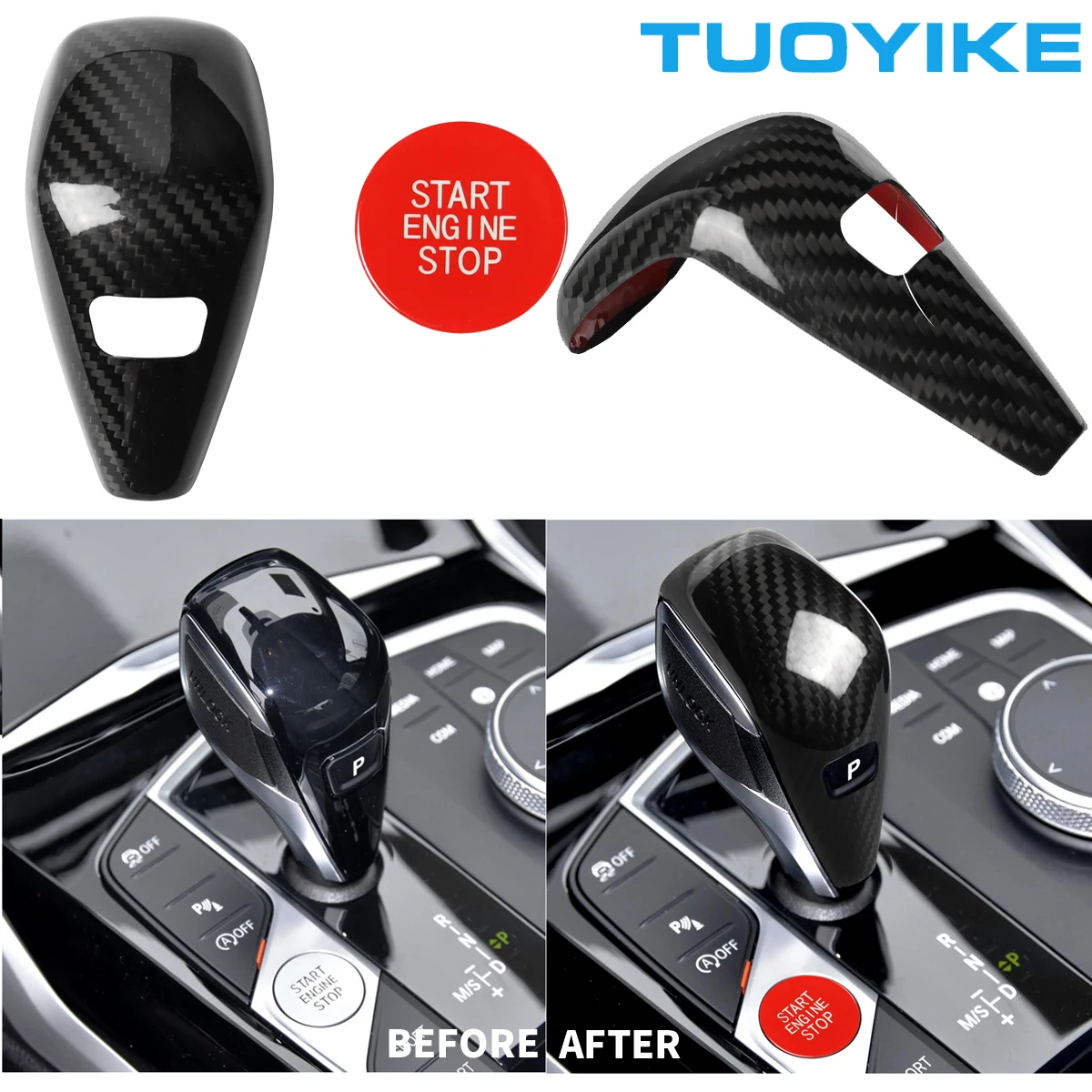 Car Real Carbon Fiber Console Gear Shift Cover With Red Start Stop Engine Switch Button Replacement For BMW 1/2/3 G20 F40 F46
Car Real Carbon Fiber Console Gear Shift Cover With Red Start Stop Engine Switch Button Replacement For BMW 1/2/3 G20 F40 F46