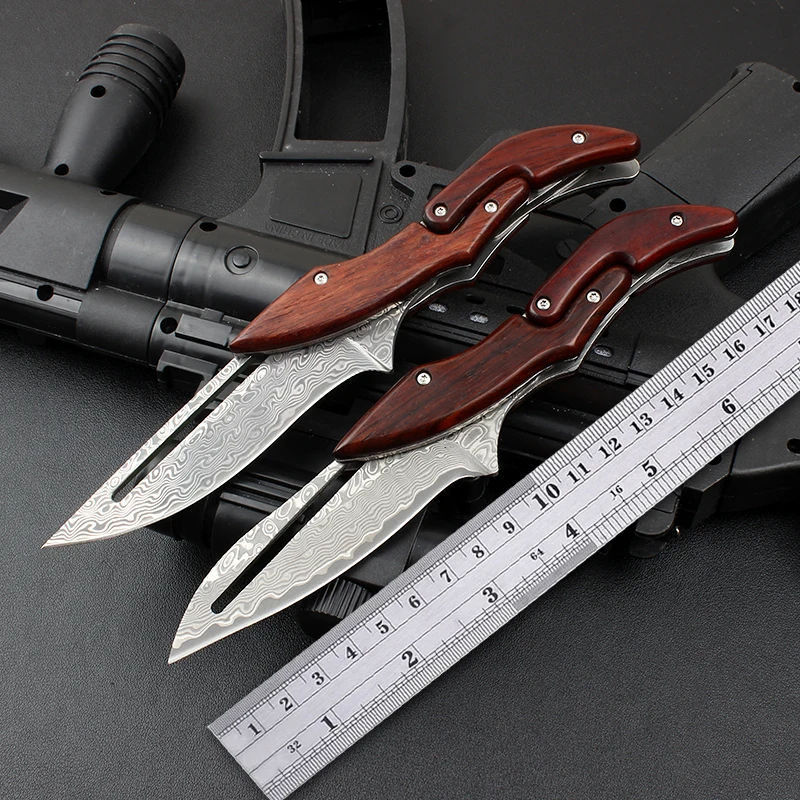 High hardness Damascus Pockets folding knife, mountain climbing, camping, fishing, barbecue knife, outdoor survival Knives
High hardness Damascus Pockets folding knife, mountain climbing, camping, fishing, barbecue knife, outdoor survival Knives