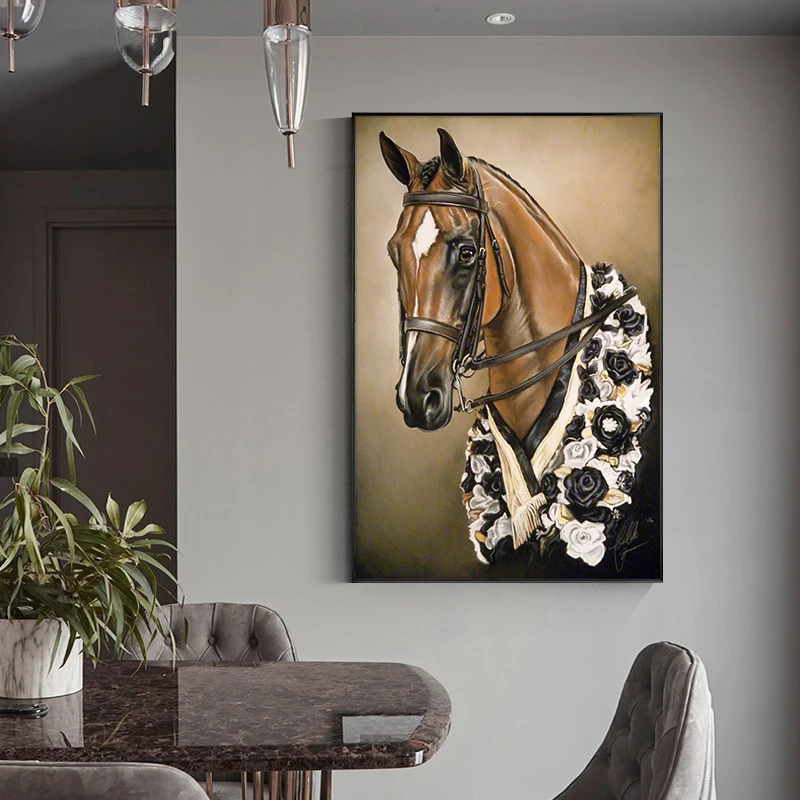Brown Horse Wild Animals Oil Painting on Canvas Scandinavian Posters and Prints Cuadros Wall Art Pictures For Living Room
Brown Horse Wild Animals Oil Painting on Canvas Scandinavian Posters and Prints Cuadros Wall Art Pictures For Living Room