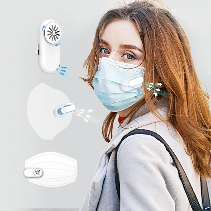 Mask Fan Reusable Portable Fan for Face Mask Clip-On Air Filter Rechargeable Exhaust Mini Fans Personal Wearable Air Purifiers
Mask Fan Reusable Portable Fan for Face Mask Clip-On Air Filter Rechargeable Exhaust Mini Fans Personal Wearable Air Purifiers