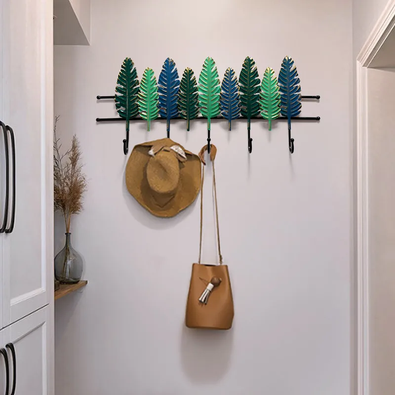 Wrought iron coat hook Entrance shelf Doorway decoration Perforation-free wall coat rack Creative forest European retro Crafts
Wrought iron coat hook Entrance shelf Doorway decoration Perforation-free wall coat rack Creative forest European retro Crafts