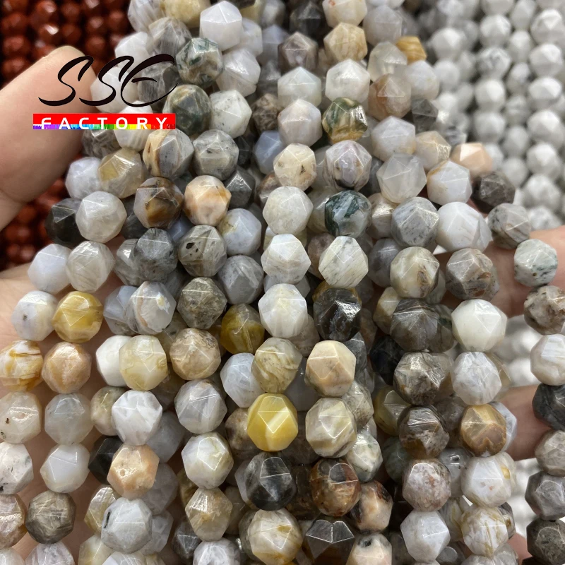 Natural Bamboo Leaf Agates Round Beads Faceted Stone Beads 6 8 10 mm For Jewelry Making DIY Bracelet Necklace Accessories 15"
Natural Bamboo Leaf Agates Round Beads Faceted Stone Beads 6 8 10 mm For Jewelry Making DIY Bracelet Necklace Accessories 15"