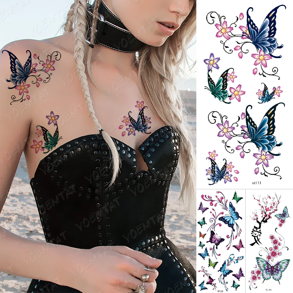 2021 New 3D Butterfly Waterproof Temporary Tattoo Sticker Rose Flower Sexy Flash Tatoo Woman Body Art Painted Fake Tatto Girl
2021 New 3D Butterfly Waterproof Temporary Tattoo Sticker Rose Flower Sexy Flash Tatoo Woman Body Art Painted Fake Tatto Girl