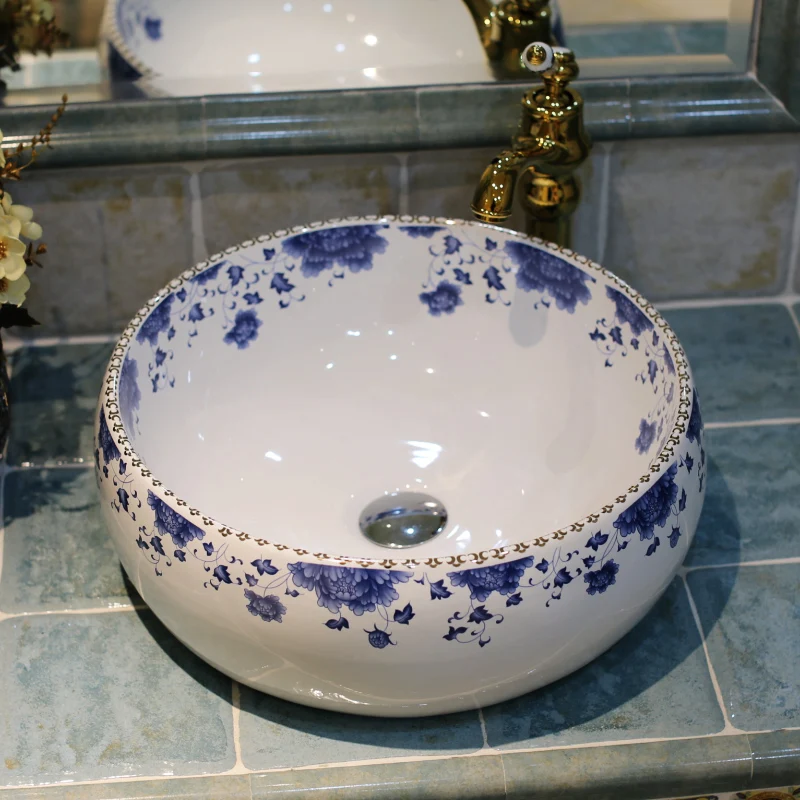 Chinese New design porcelain art handmade countertop decorative wash basin bathroom sinks
Chinese New design porcelain art handmade countertop decorative wash basin bathroom sinks