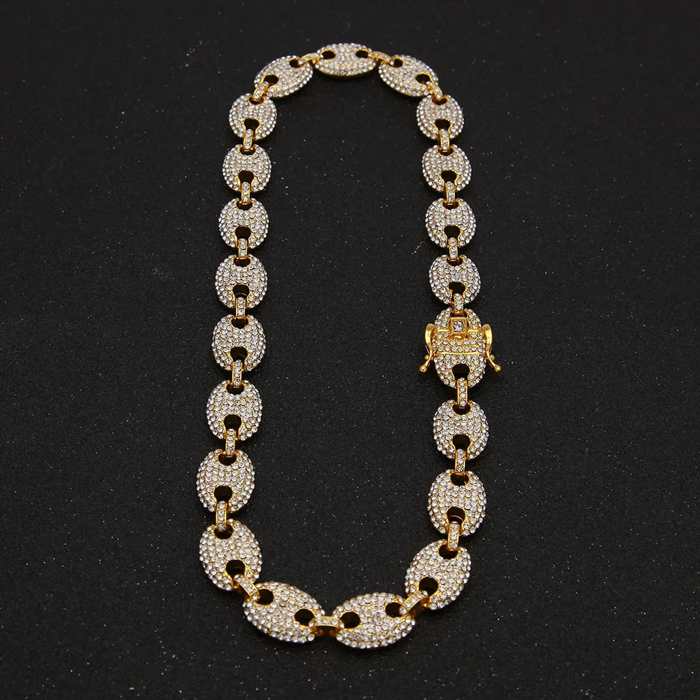 THE BLING KING 13mm Coffee Bean Link Rhinestone Necklace Vintage Punk Choker Chain Charms Hiphop Jewelry Dropshippng
THE BLING KING 13mm Coffee Bean Link Rhinestone Necklace Vintage Punk Choker Chain Charms Hiphop Jewelry Dropshippng