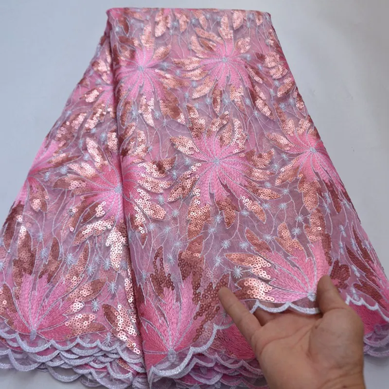 African Sequins Lace Fabrics High Quality Embroidered Nigerian Tulle Lace Fabrics For Wedding Dress ML8912
African Sequins Lace Fabrics High Quality Embroidered Nigerian Tulle Lace Fabrics For Wedding Dress ML8912