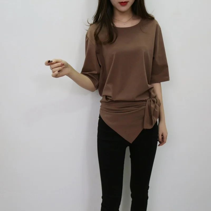 Summer 2022 Women Cotton Short Sleeve T-shirt Leisure Solid Color O-Neck Loose Side Split Tshirt Dress White Office Long Shirt
Summer 2022 Women Cotton Short Sleeve T-shirt Leisure Solid Color O-Neck Loose Side Split Tshirt Dress White Office Long Shirt