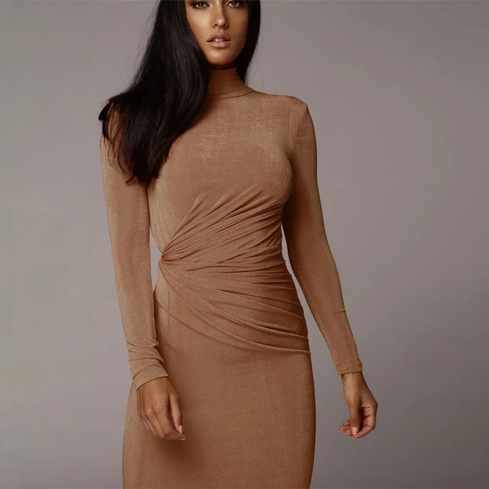 Elegant Puff Sleeve Women Dress 2021 Spring Work Wear Turtleneck Slim Waist Split Vestidos femme Female Solid Bodycon Dress
Elegant Puff Sleeve Women Dress 2021 Spring Work Wear Turtleneck Slim Waist Split Vestidos femme Female Solid Bodycon Dress