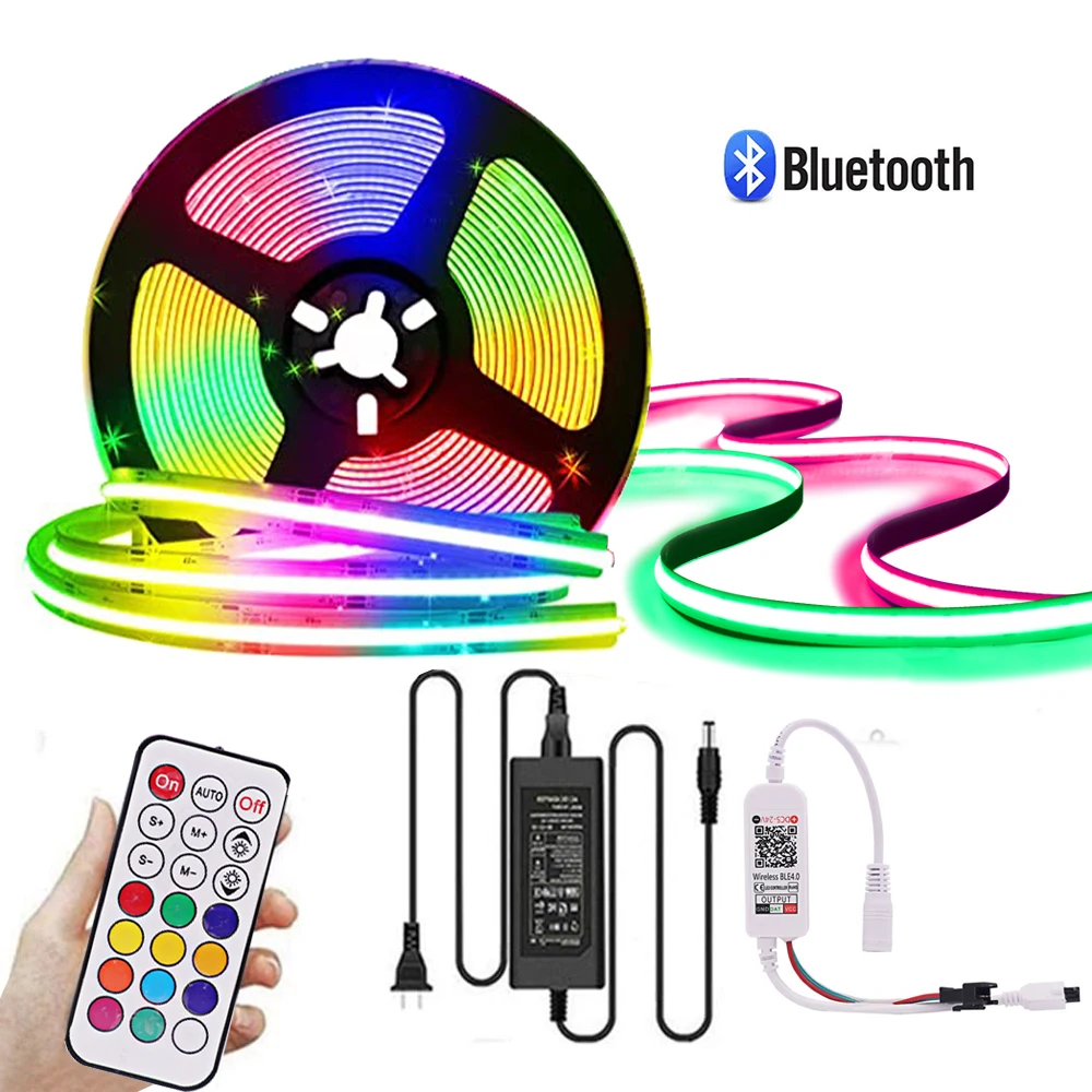 5V RGB COB Led Strip Bluetooth-compatible Remote SK6812 High Density 332LED Dream Color Light Magic Digital Addressable LED Tape
5V RGB COB Led Strip Bluetooth-compatible Remote SK6812 High Density 332LED Dream Color Light Magic Digital Addressable LED Tape