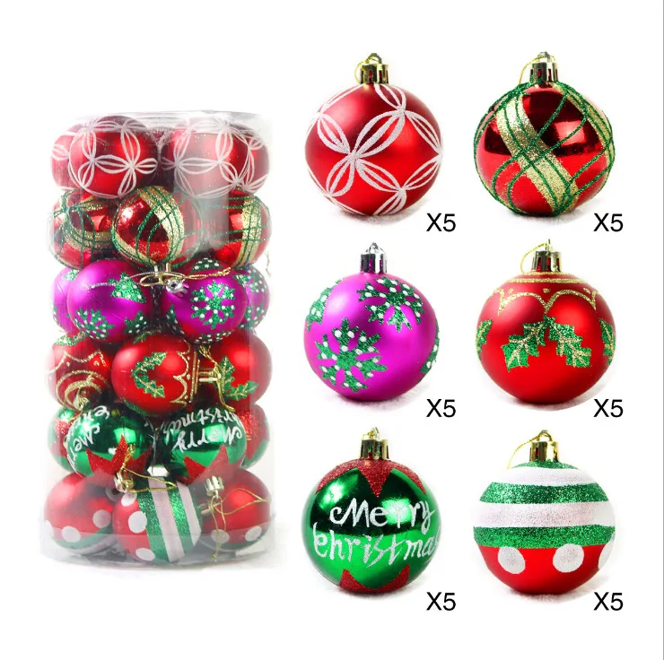 30Pcs/pack Christmas Ball 6cm New Fashion Painted Christmas Tree Decorative Balls Xmas Decor
30Pcs/pack Christmas Ball 6cm New Fashion Painted Christmas Tree Decorative Balls Xmas Decor