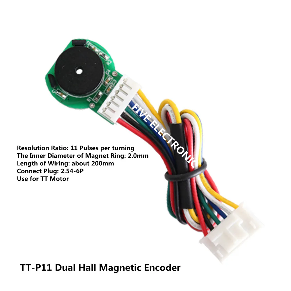 TT-P11 Dual Hall Magnetic Encoder for TT DC Motor AB Phase Motor Code Plate Speed Direction Sensor
TT-P11 Dual Hall Magnetic Encoder for TT DC Motor AB Phase Motor Code Plate Speed Direction Sensor